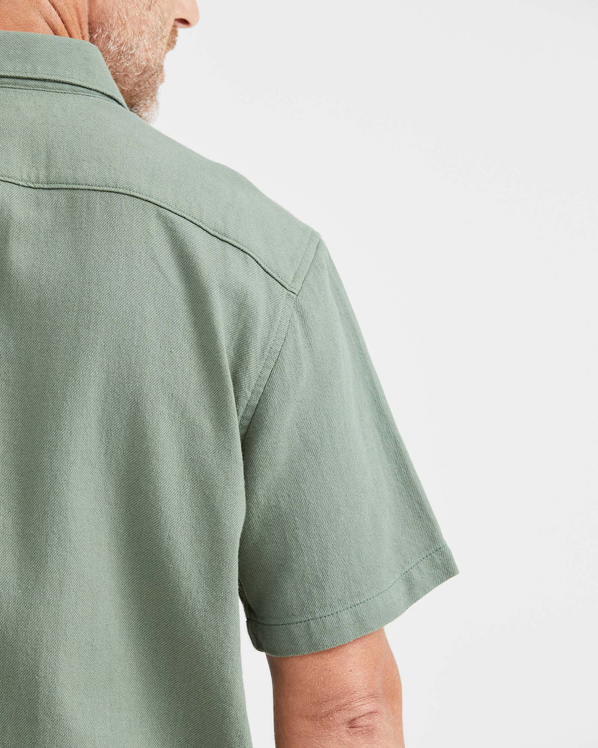 Classic fit short sleeve linen Shirt in green  Color