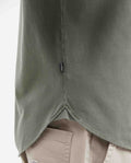 Slim Fit Long Sleeve Shirt in 100% Cotton Piqué for Men - Green 612G053 - 5