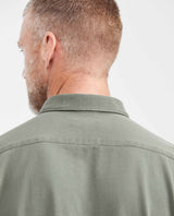 Slim Fit Long Sleeve Shirt in 100% Cotton Piqué for Men - Green 612G053 - 7