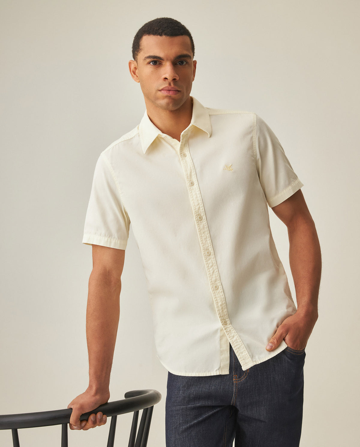 Men´s Slim Fit Shirt - Yellow 63_612H002_AMA110510_0