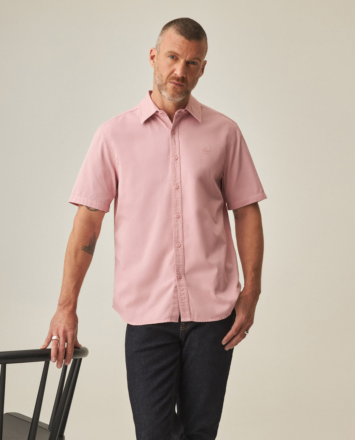 Men´s Slim Fit Shirt - Pink 63_612H002_ROS151906_0