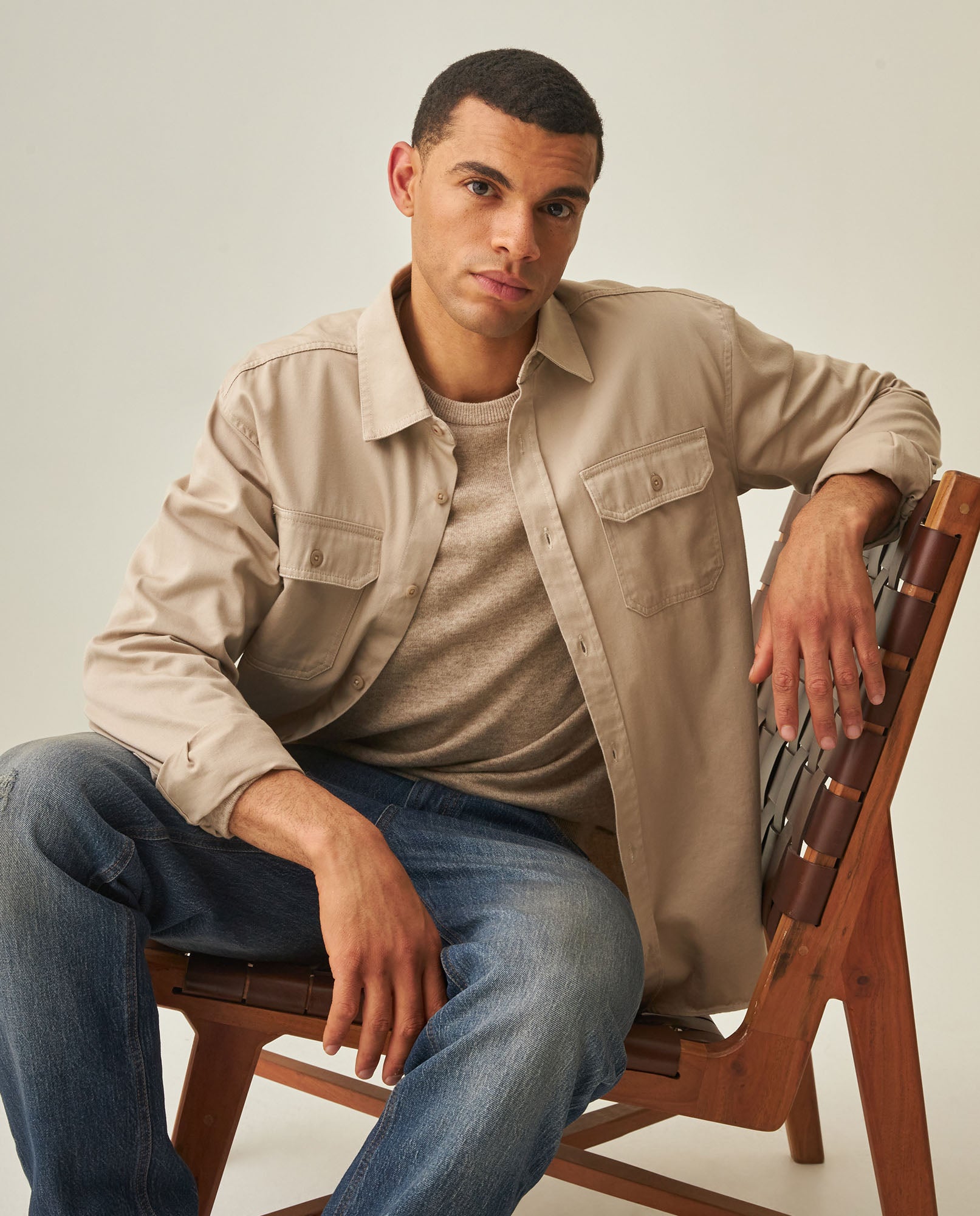 Men´s Regular Fit Shirt - Beige 63_612H011_BEI161102_3