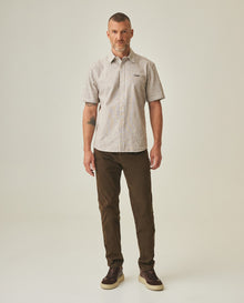 Linen Slim Fit Shirt for Men - Brown 63_612H021_CAF190916_3