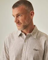 Linen Slim Fit Shirt for Men - Brown 63_612H021_CAF190916_5
