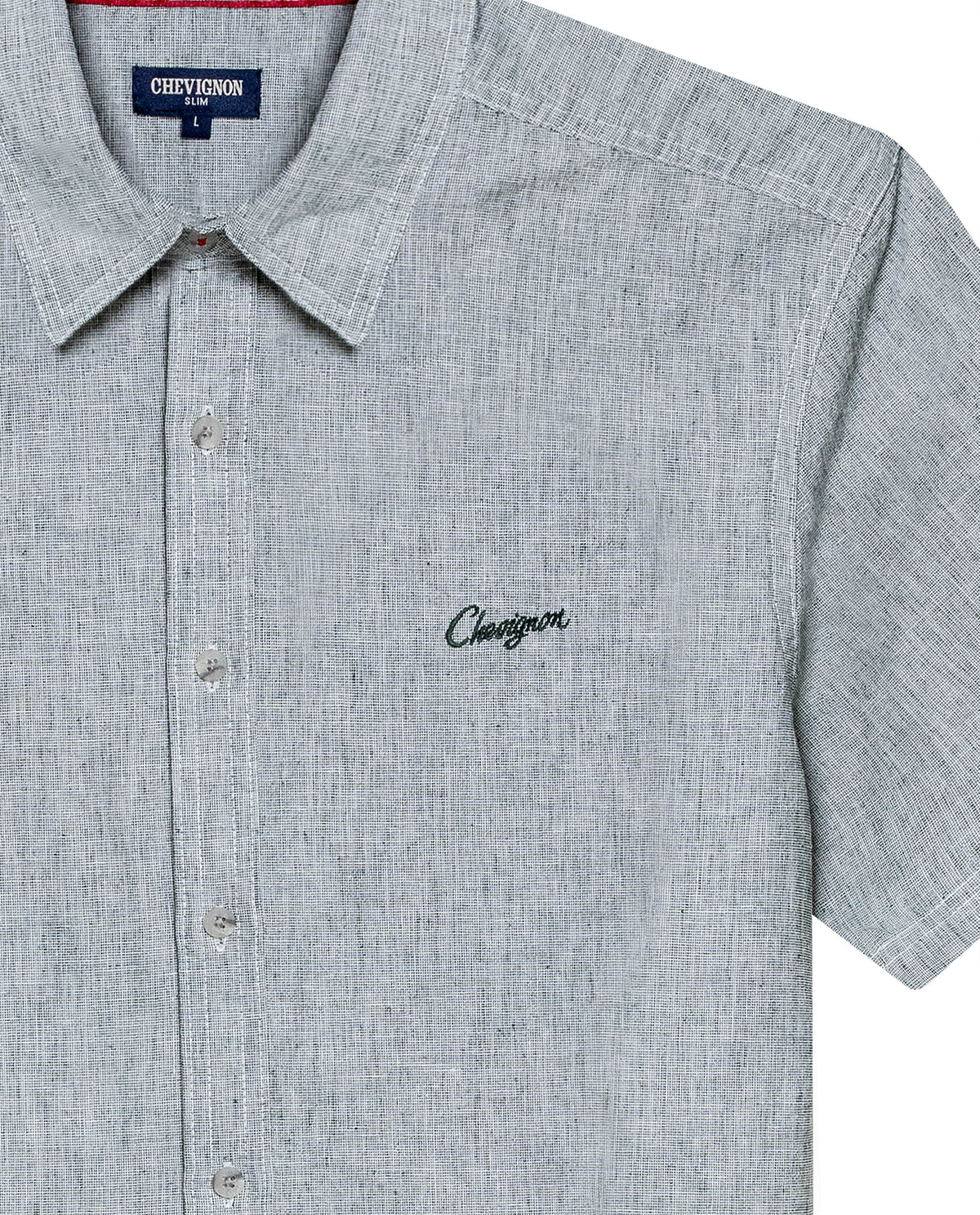 Linen Slim Fit Shirt for Men - Green 63_612H021_VER195350_8