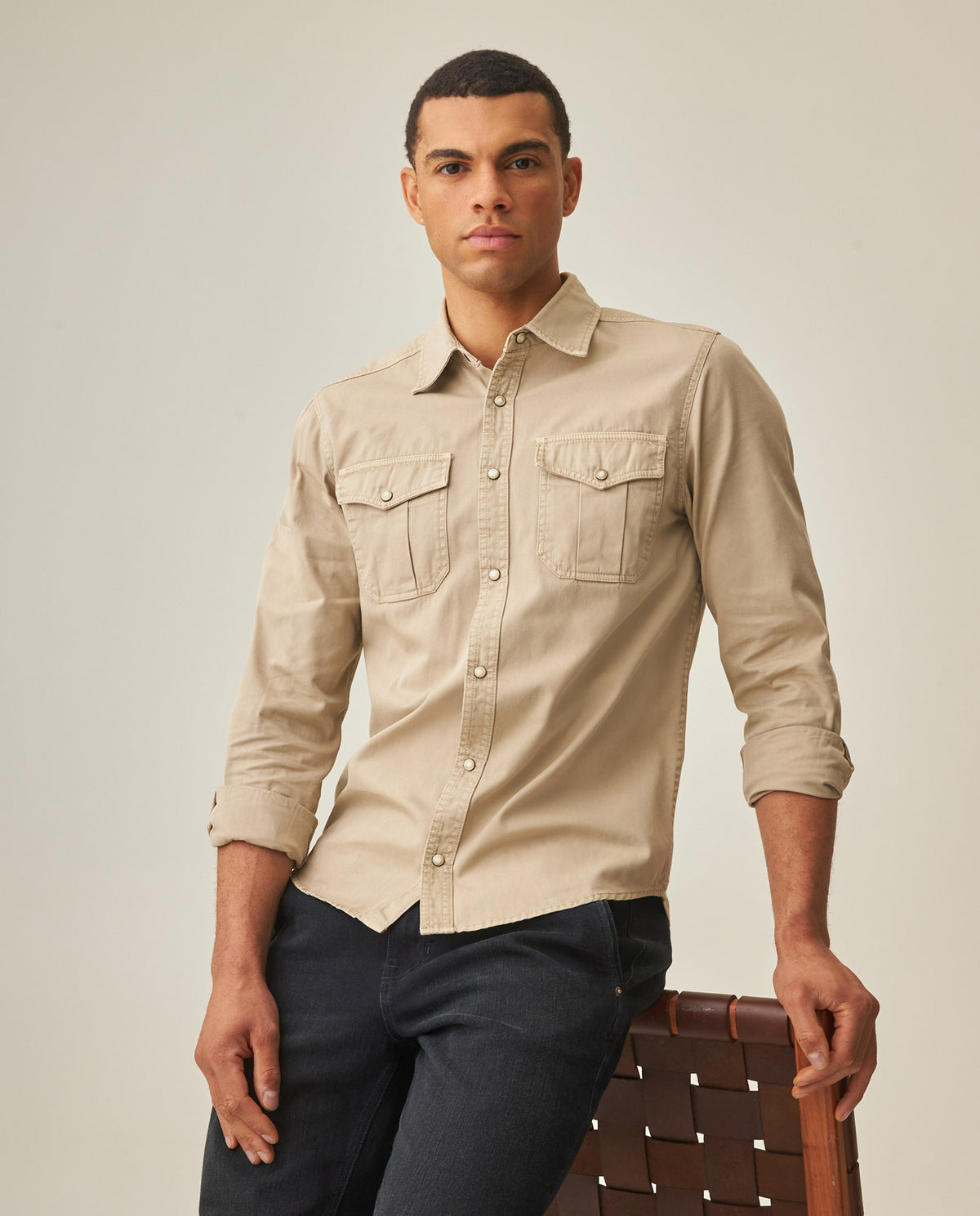 Slim Fit Shirt for Men - Gray 63_612H030_GRI171107_0
