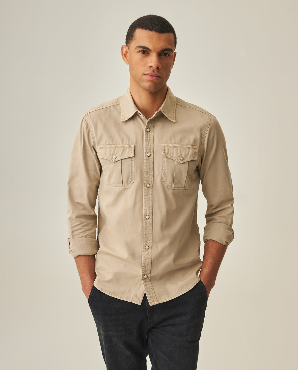Slim Fit Shirt for Men - Gray 63_612H030_GRI171107_3