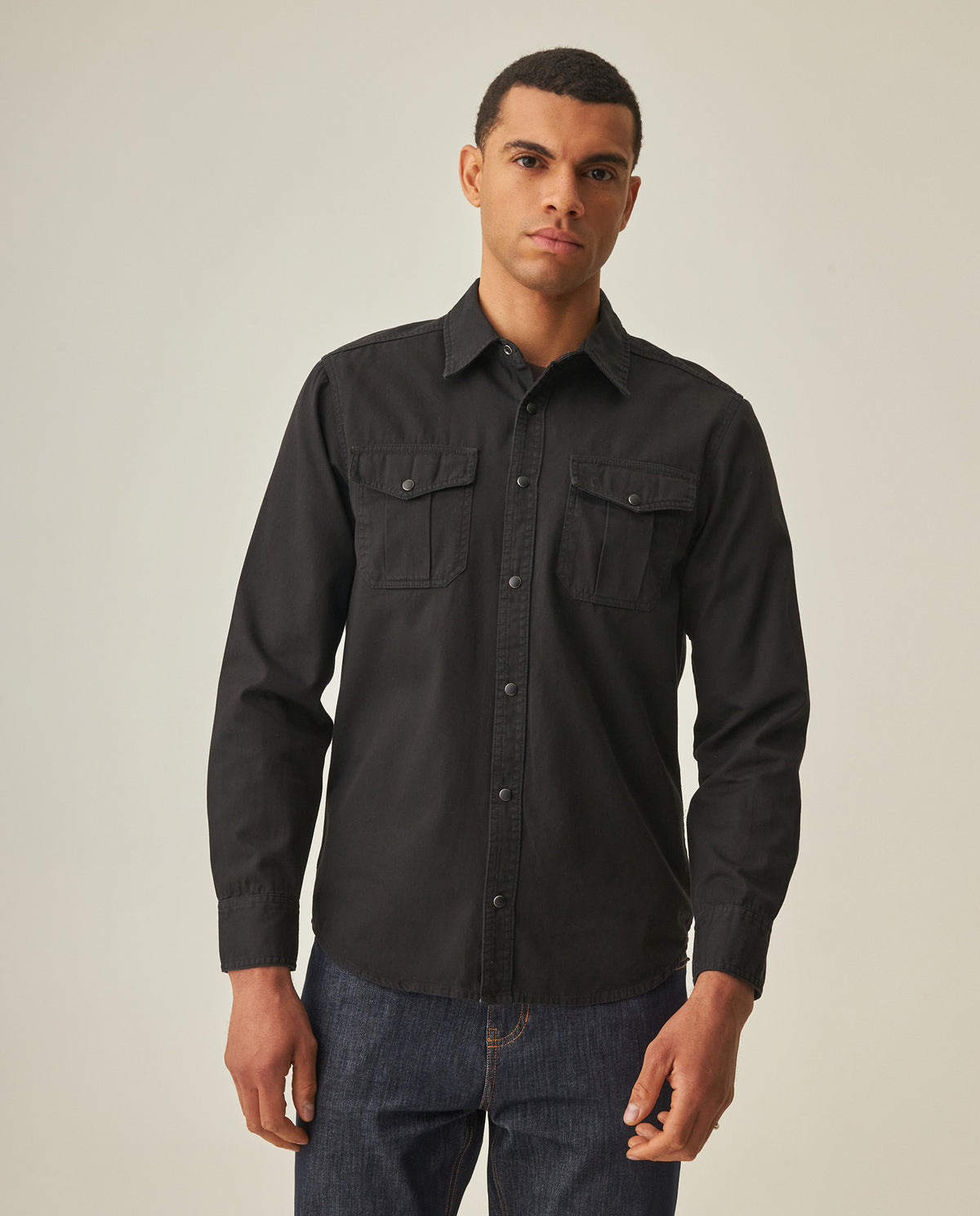 Slim Fit Shirt for Men - Black 63_612H030_NEG194007_0