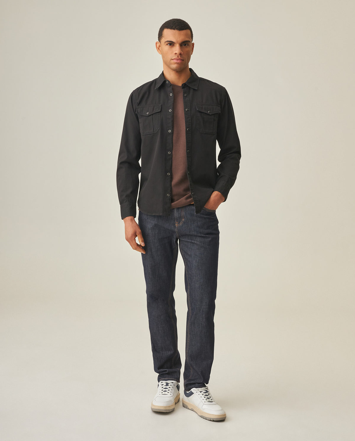 Slim Fit Shirt for Men - Black 63_612H030_NEG194007_3
