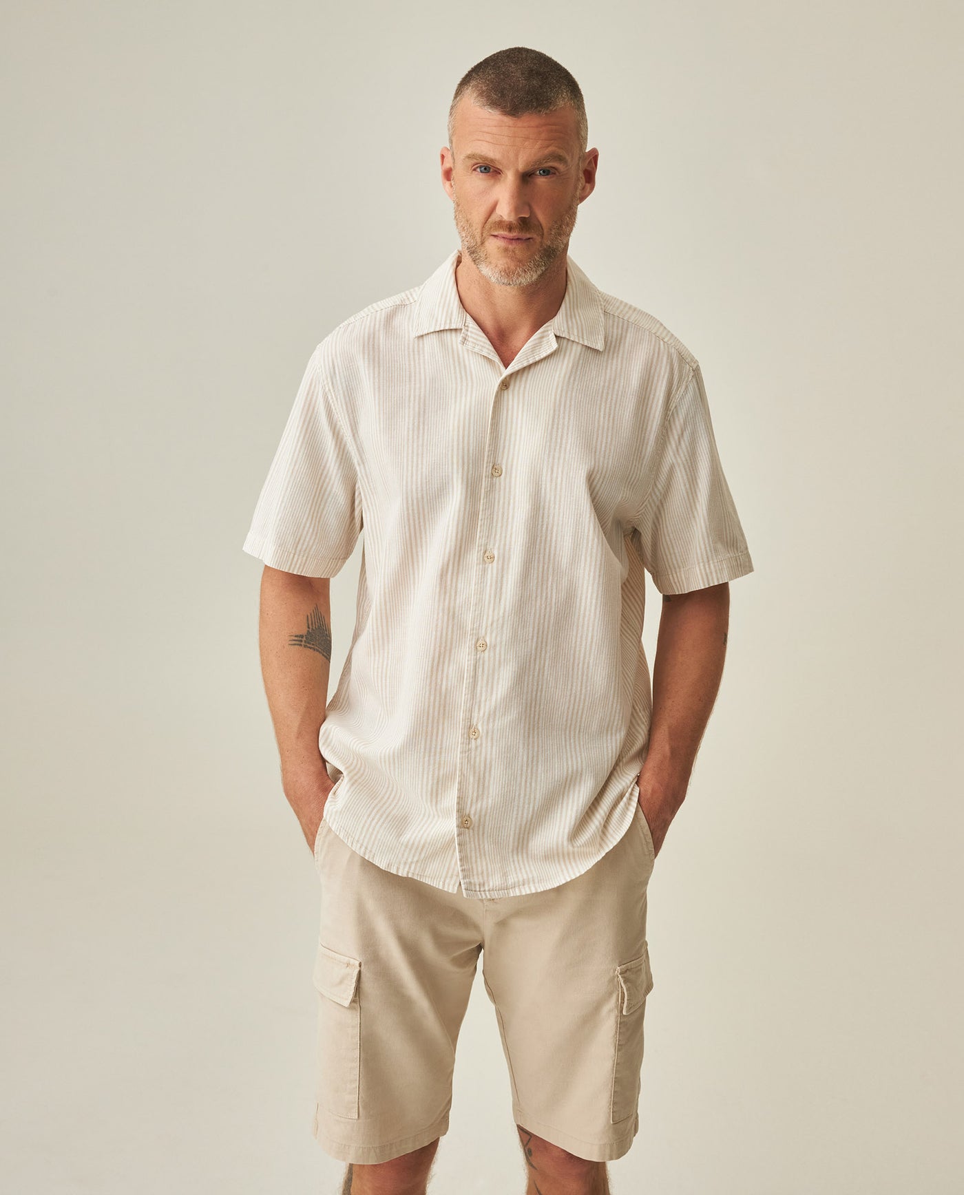 Linen Shirt for Men - Beige 63_612H036_BEI161102_3