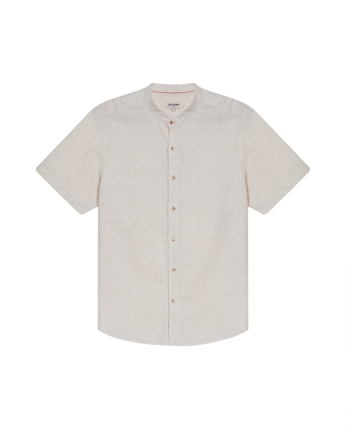 Men's Short Sleeve Linen Shirt - Yellow 63_612H037_AMA110907_4