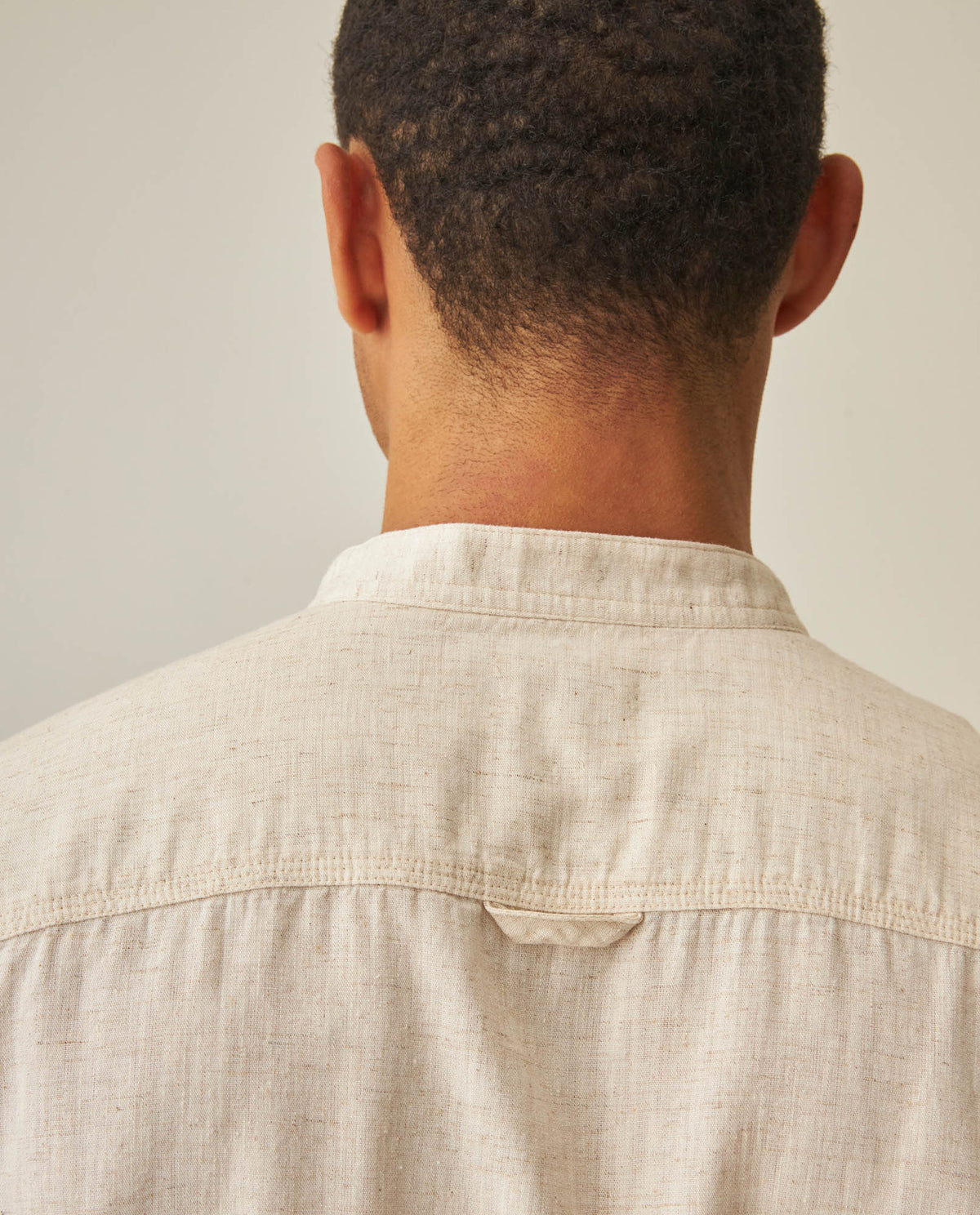 Men's Short Sleeve Linen Shirt - Yellow 63_612H037_AMA110907_7