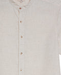 Men's Short Sleeve Linen Shirt - Yellow 63_612H037_AMA110907_8