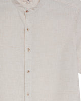Men's Short Sleeve Linen Shirt - Yellow 63_612H037_AMA110907_8