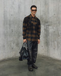 Mens Oversized Plaid Shirt - Special Collection - Brown 63_612H200_CAF190840_3