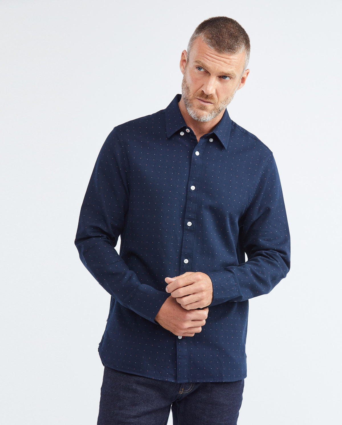 Men´s Mini Print Shirt - Blue 63_617F204_AZU194020_0
