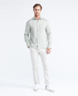Men's Slim Fit Long Sleeve Linen Shirt Color Duck Natural Buttons - 2