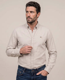 Men´s Long Sleeve Shirt - Khaki 63_617F403_CAQ150309_0