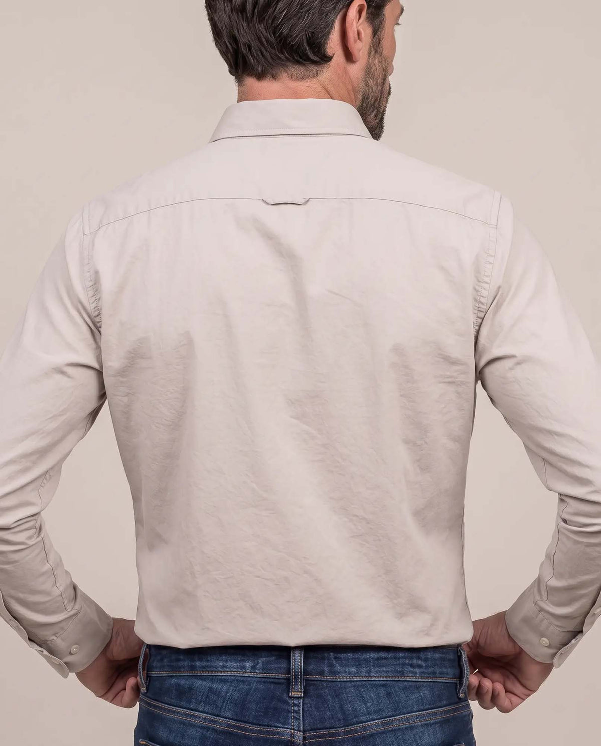 Men´s Long Sleeve Shirt - Khaki 63_617F403_CAQ150309_6
