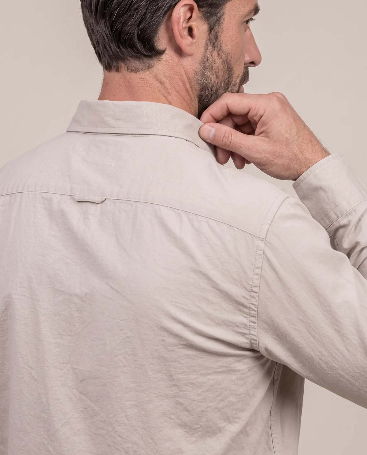 Men´s Long Sleeve Shirt - Khaki 63_617F403_CAQ150309_7