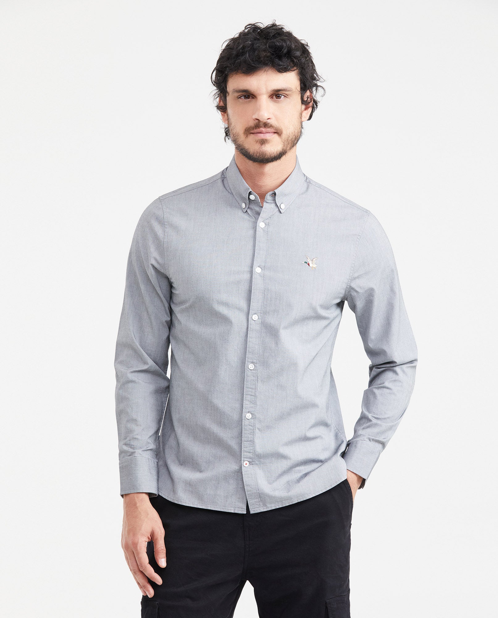 Men's Oxford Button-Down Shirt in Cotton - 1