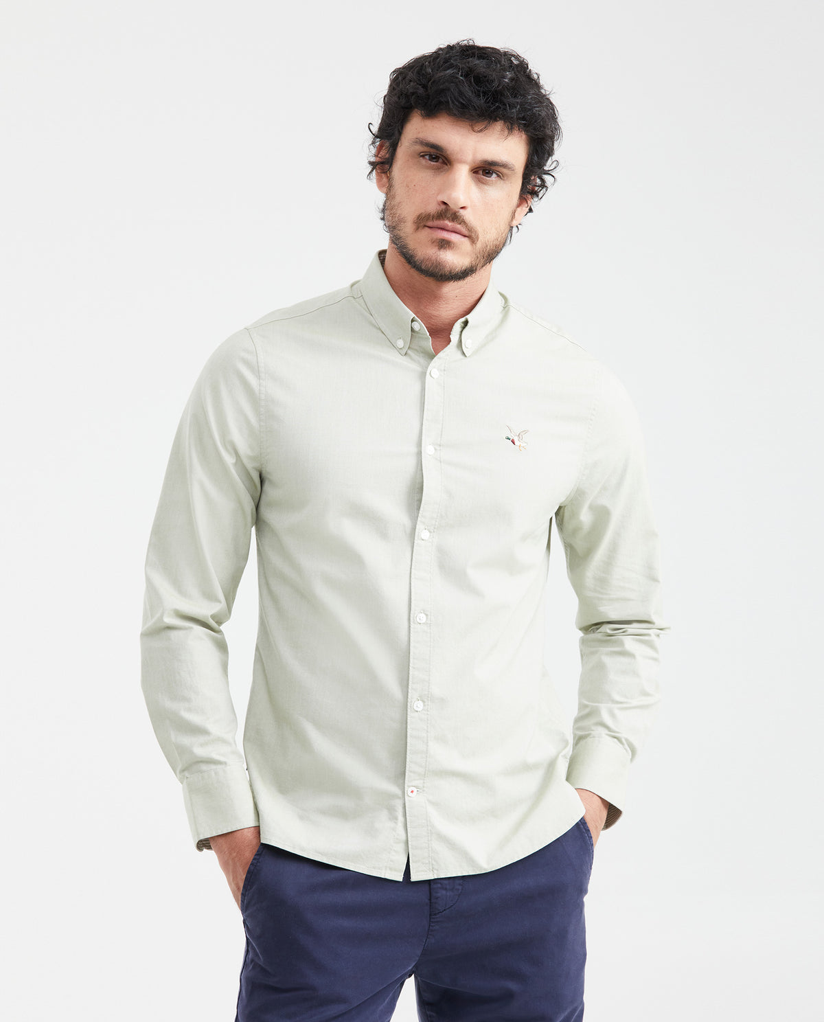 Men's Oxford Button-Down Shirt in Cotton - 1