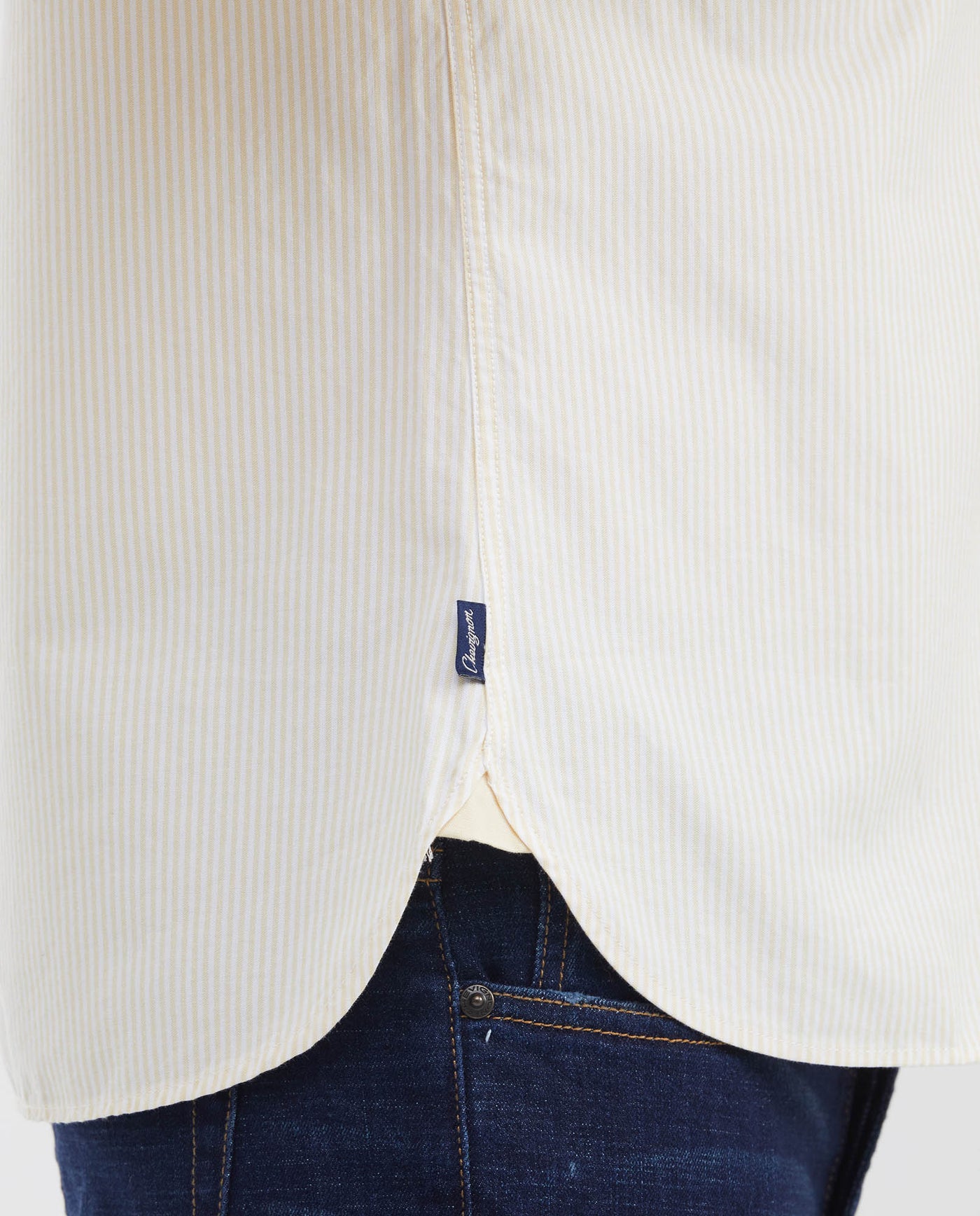 Men's Striped Oxford Shirt Spread Collar in Cotton - 6