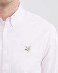 Men's Striped Oxford Shirt Spread Collar in Cotton - 3