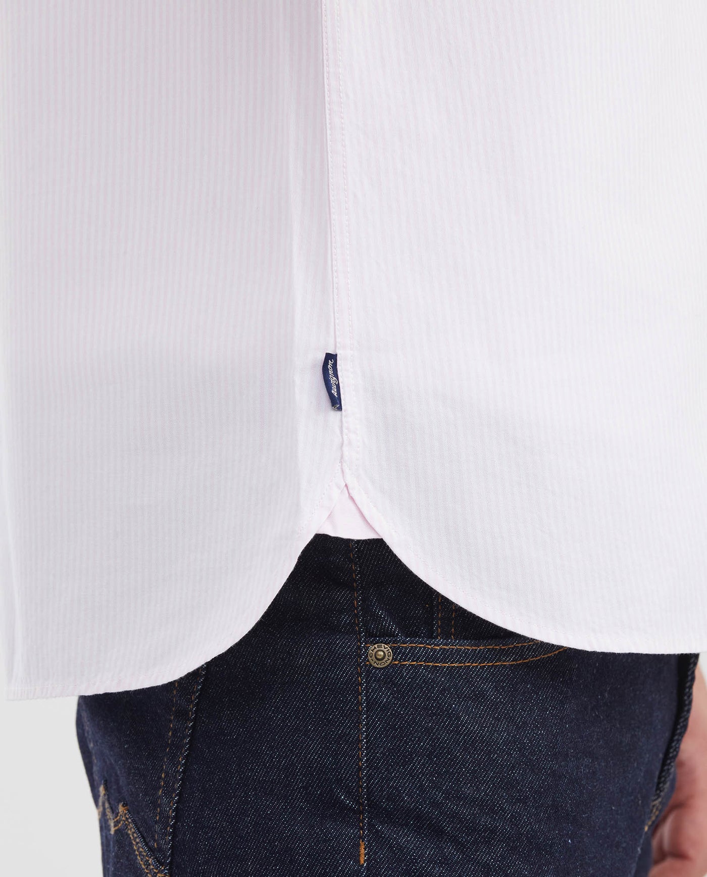 Men's Striped Oxford Shirt Spread Collar in Cotton - 5