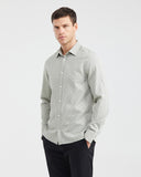 Classic fit long sleeve linen Shirt in green Color