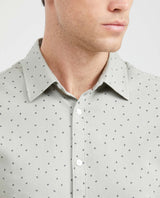 Men's Mini Print Button-Down Shirt 100% Cotton - 2