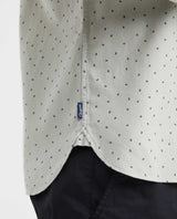 Men's Mini Print Button-Down Shirt 100% Cotton - 3
