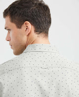 Men's Mini Print Button-Down Shirt 100% Cotton - 5