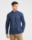 Classic fit long sleeve linen Shirt in blue Color