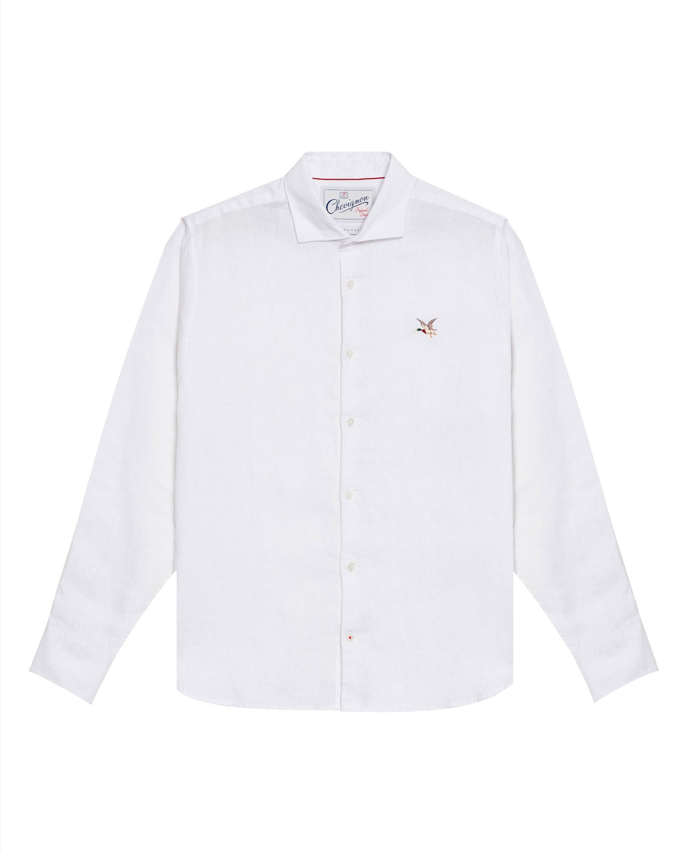 Men's Shirt: Long Sleeve 100% Linen Male - White 617G204 - 2