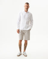 Men's Shirt: Long Sleeve 100% Linen Male - White 617G204 - 3