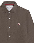 Men's Shirt: Long Sleeve 100% Linen Male - Green 617G204 - 7