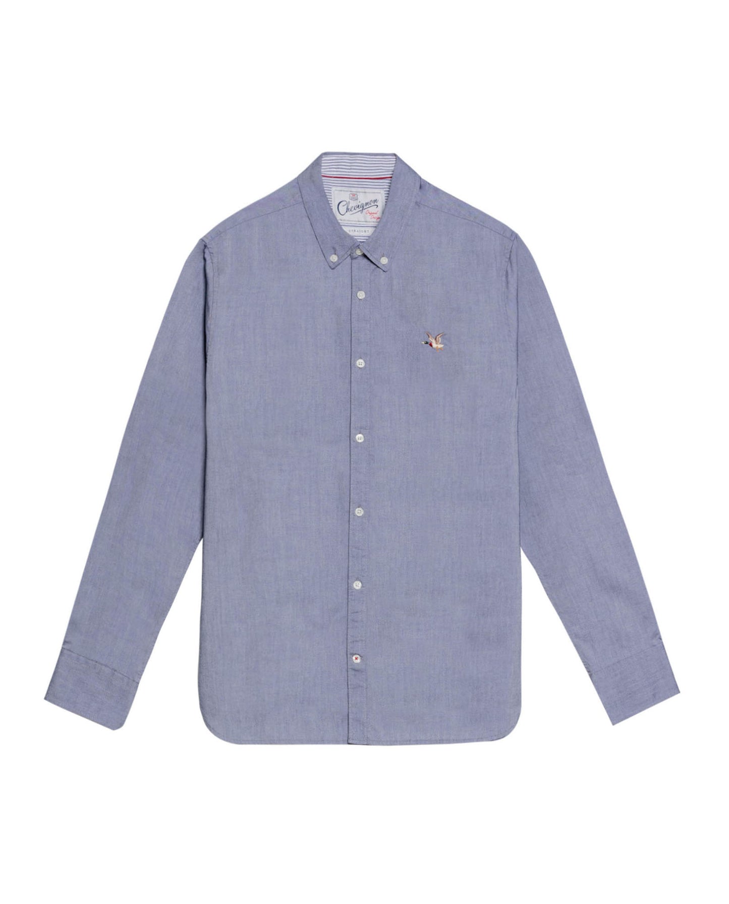 Men's Oxford Long Sleeve Shirtin Cotton - Black - 1