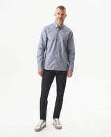 Oxford Long Sleeve Shirt for Men in Cotton - Black 617G400 - 3