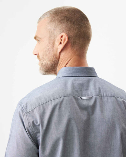 Men's Oxford Long Sleeve Shirtin Cotton - Black - 6