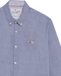 Oxford Long Sleeve Shirt for Men in Cotton - Black 617G400 - 7