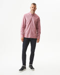 Oxford Long Sleeve Shirt for Men in Cotton - Red 617G400 - 3