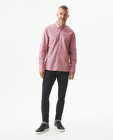 Oxford Long Sleeve Shirt for Men in Cotton - Red 617G400 - 3