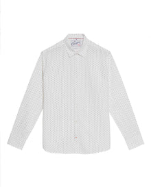 Camisa Mini Print Manga Larga para Hombre en Algodón - White 63_617G402_BLA110601_3