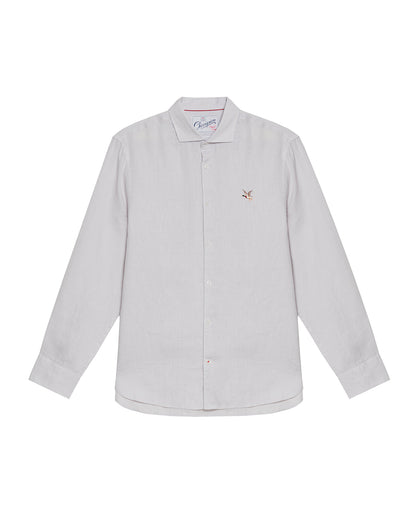 Men's Long Sleeve Linen Shirt - Raw - 1