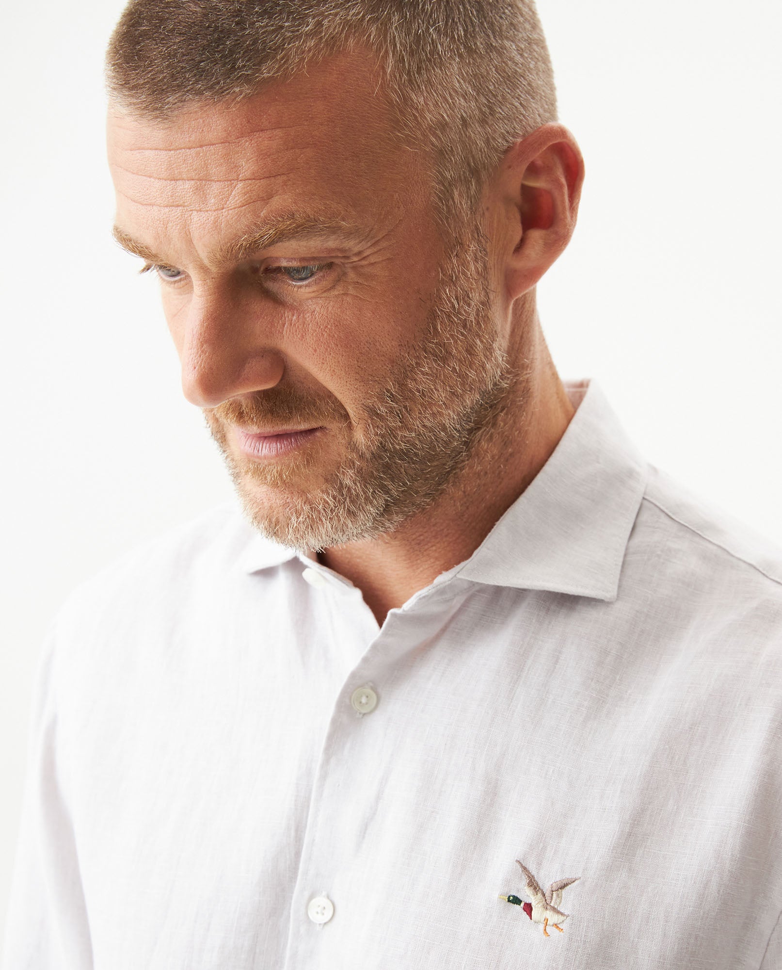 Men's Long Sleeve Linen Shirt - Raw - 4