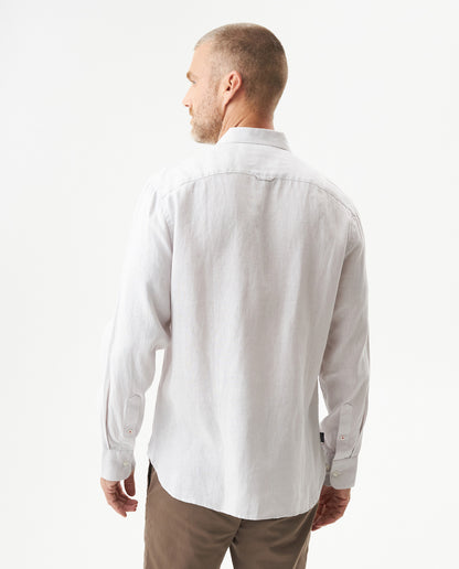 Men's Long Sleeve Linen Shirt - Raw - 5