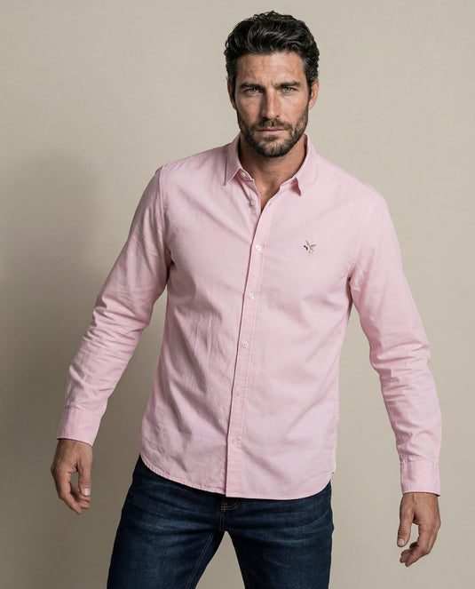 Men's Slim Fit Oxford Shirt - Pink 63_617H200_ROS131405_0