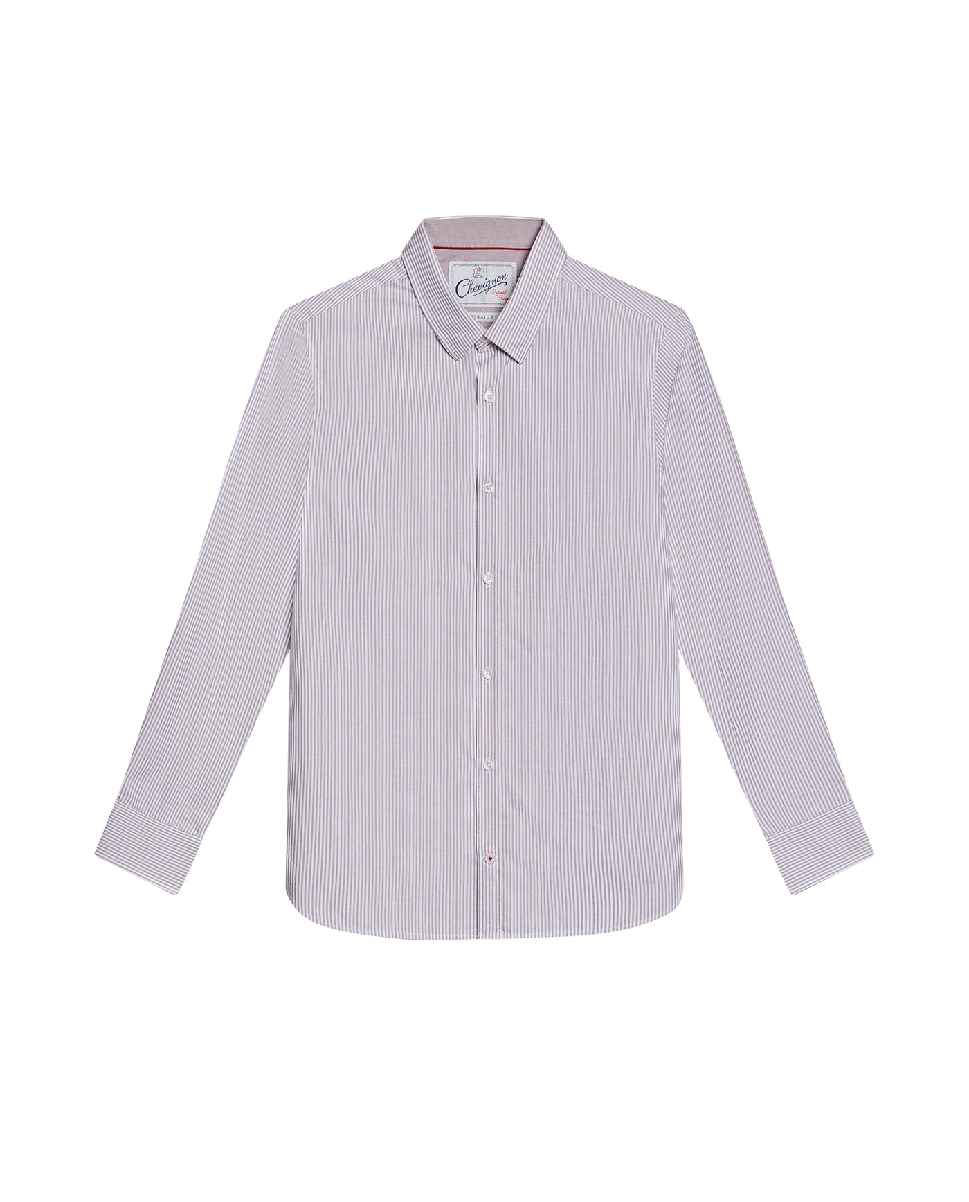 Men´s Slim Fit Striped Shirt - Brown 63_617H201_CAF171314_3