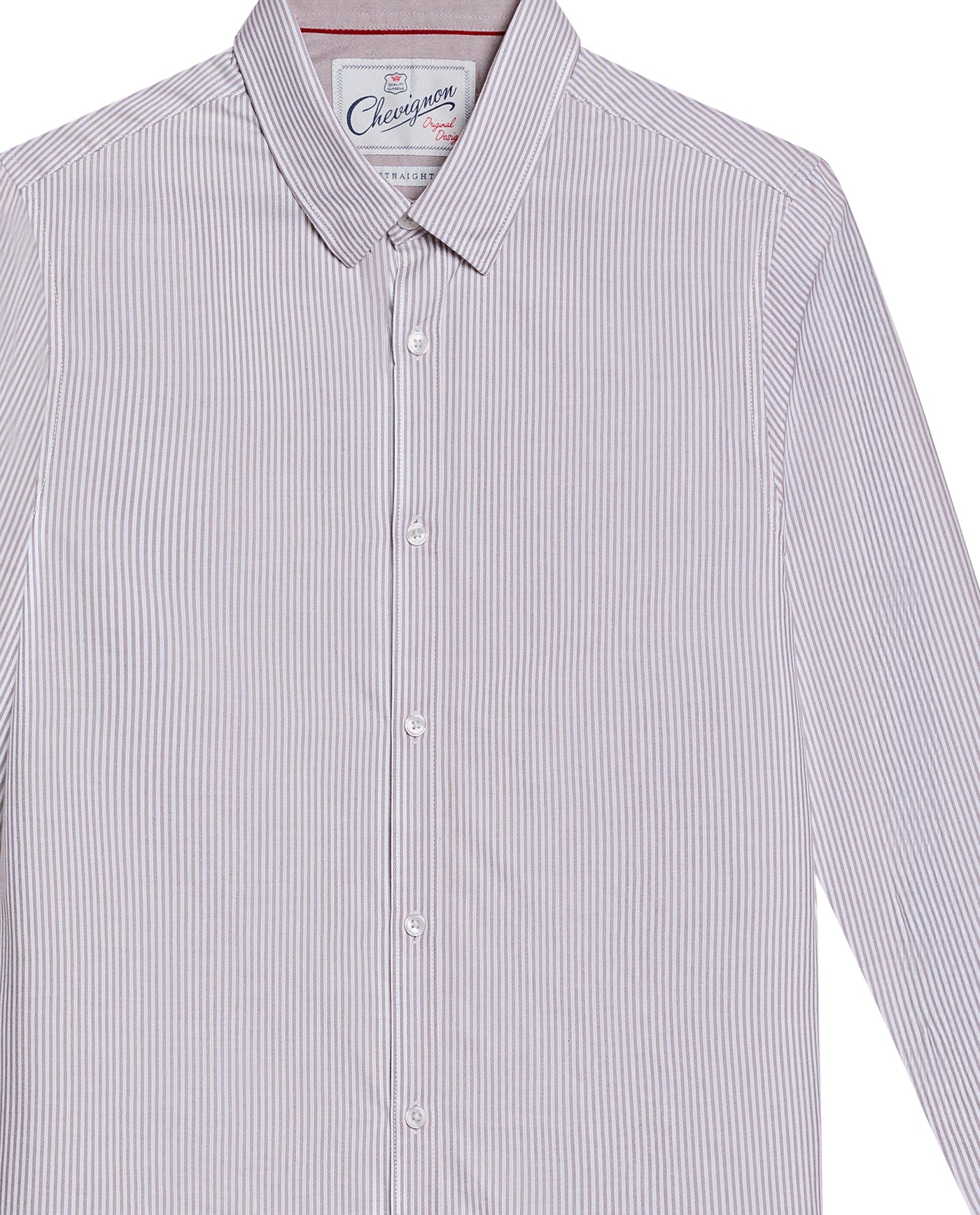 Men´s Slim Fit Striped Shirt - Brown 63_617H201_CAF171314_8